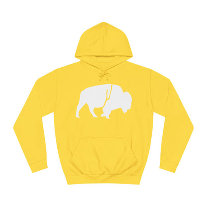 QKA Bills Backers White Standing Buffalo Classic Hoodie