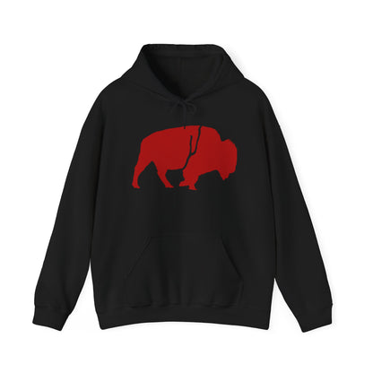 QKA Bills Backers Red Standing Buffalo Hoodie