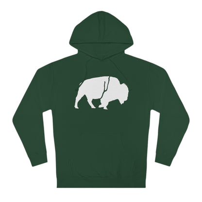 QKA Bills Backers White Standing Buffalo Hoodie