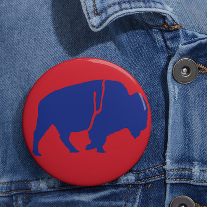 Pin Buttons Standing Buffalo Icon