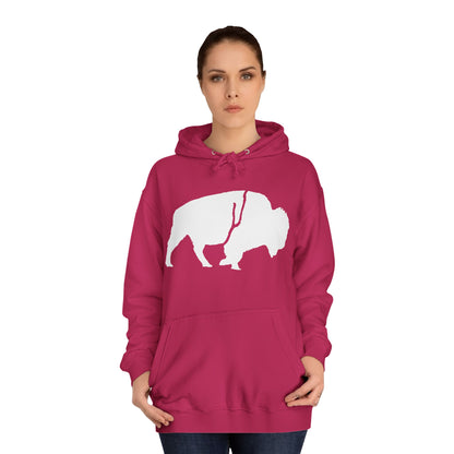 QKA Bills Backers White Standing Buffalo Classic Hoodie