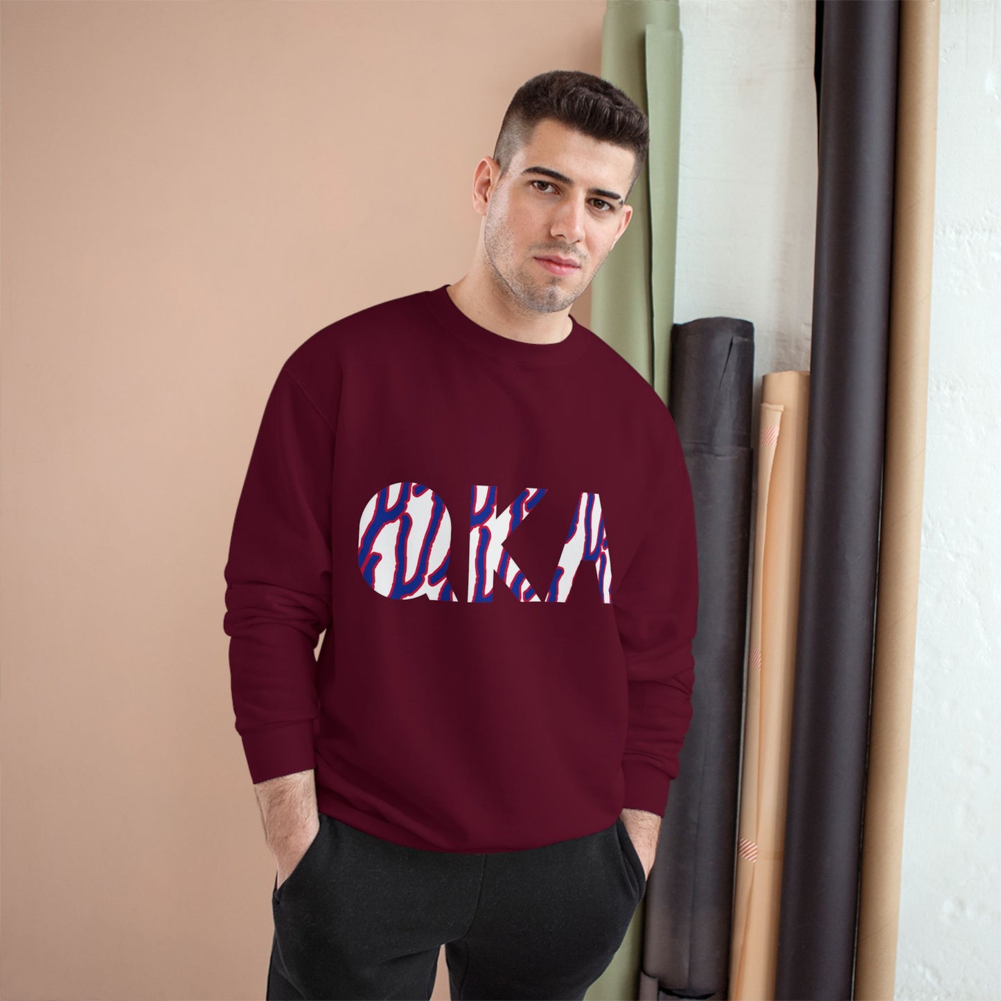 Stylish O.K.A. Champion Sweatshirt, Cozy Casual Wear, Gift for Friends, Ideal for Holidays, Summer Nights, Relaxation, Athleisure