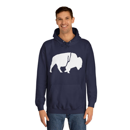 QKA Bills Backers White Standing Buffalo Classic Hoodie