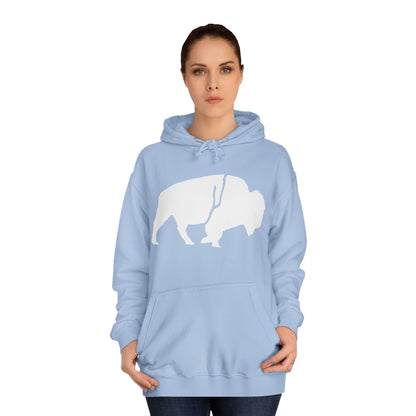 QKA Bills Backers White Standing Buffalo Classic Hoodie