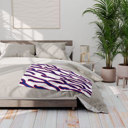 Vibrant Coral Pattern Fleece Blanket, Cozy Home Decor, Great Gift for All Occasions, Sofa Throw, Beach Blanket, Unique Present