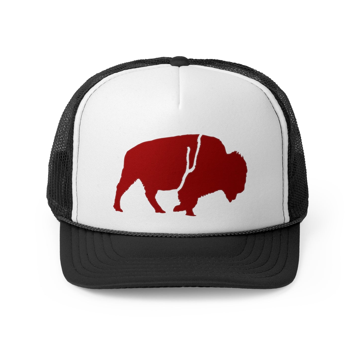 Trucker Cap QKA Bills Backers Red Standing Buffalo Icon