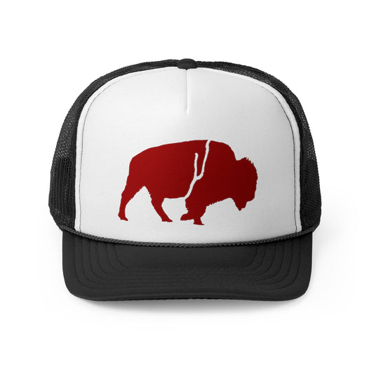 Trucker Cap QKA Bills Backers Red Standing Buffalo Icon