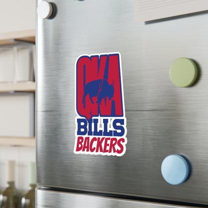QKA Bills Backers Kiss-Cut Vinyl Decals for Fans, Sports Stickers, Team Pride Decals, Game Day Decor, Gift for Sports Lovers