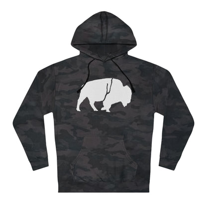 QKA Bills Backers White Standing Buffalo Hoodie