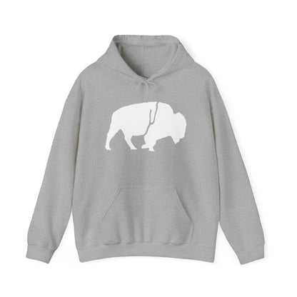 Copy of QKA Bills Backers White Standing Buffalo Hoodie