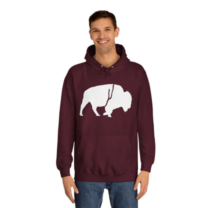 QKA Bills Backers White Standing Buffalo Classic Hoodie