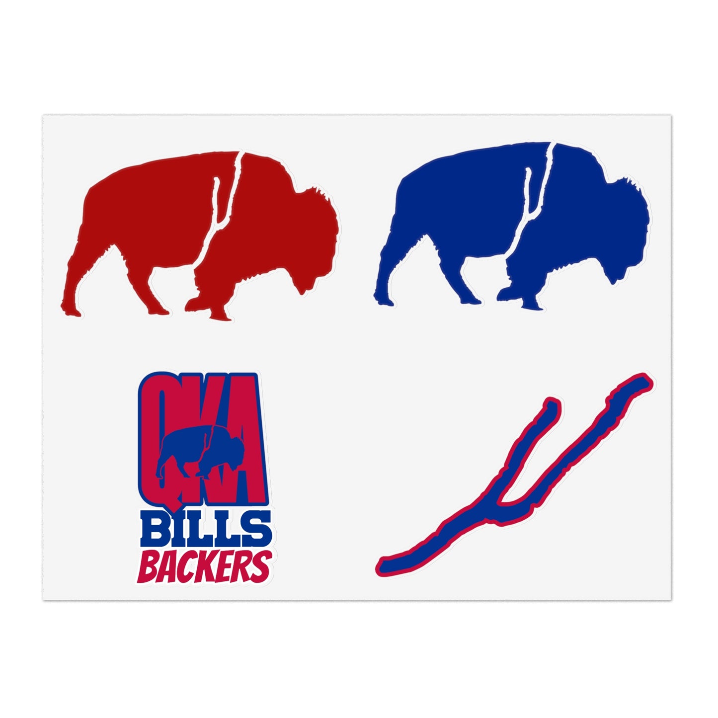 Sticker Sheets - The QKA Bills Backers Logo Collection