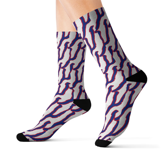 Sublimation Socks - QKA Lake Bills Red White & Blue Icon