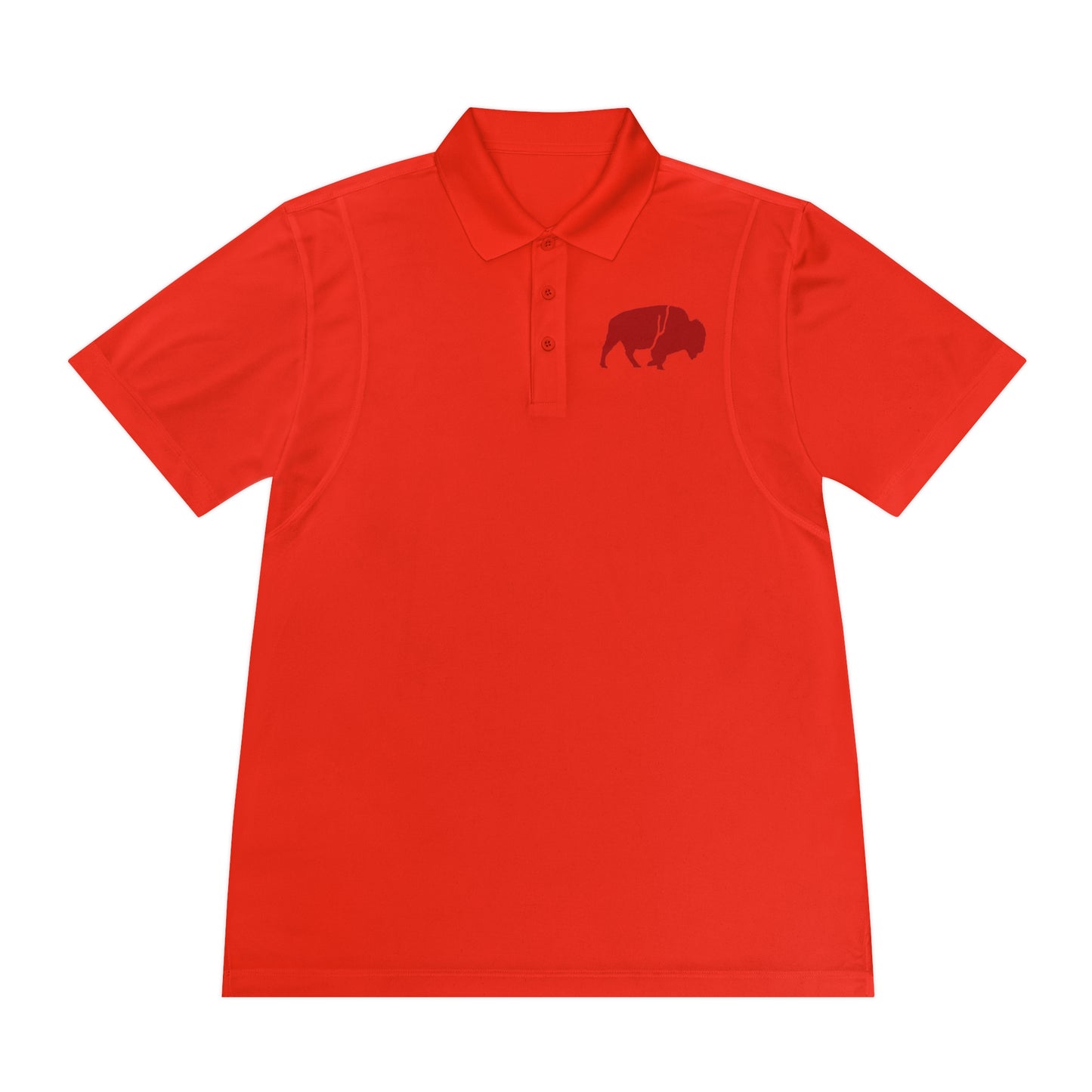 Men's Sport Polo Shirt with Buffalo Design - Casual Wear, Golf Shirt, Summer Collection, Outdoor Activity Shirt, Gift for Him