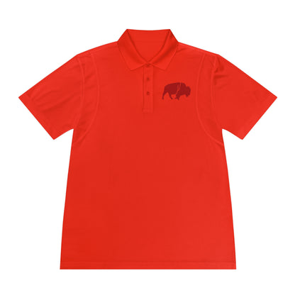 Men's Sport Polo Shirt with Buffalo Design - Casual Wear, Golf Shirt, Summer Collection, Outdoor Activity Shirt, Gift for Him