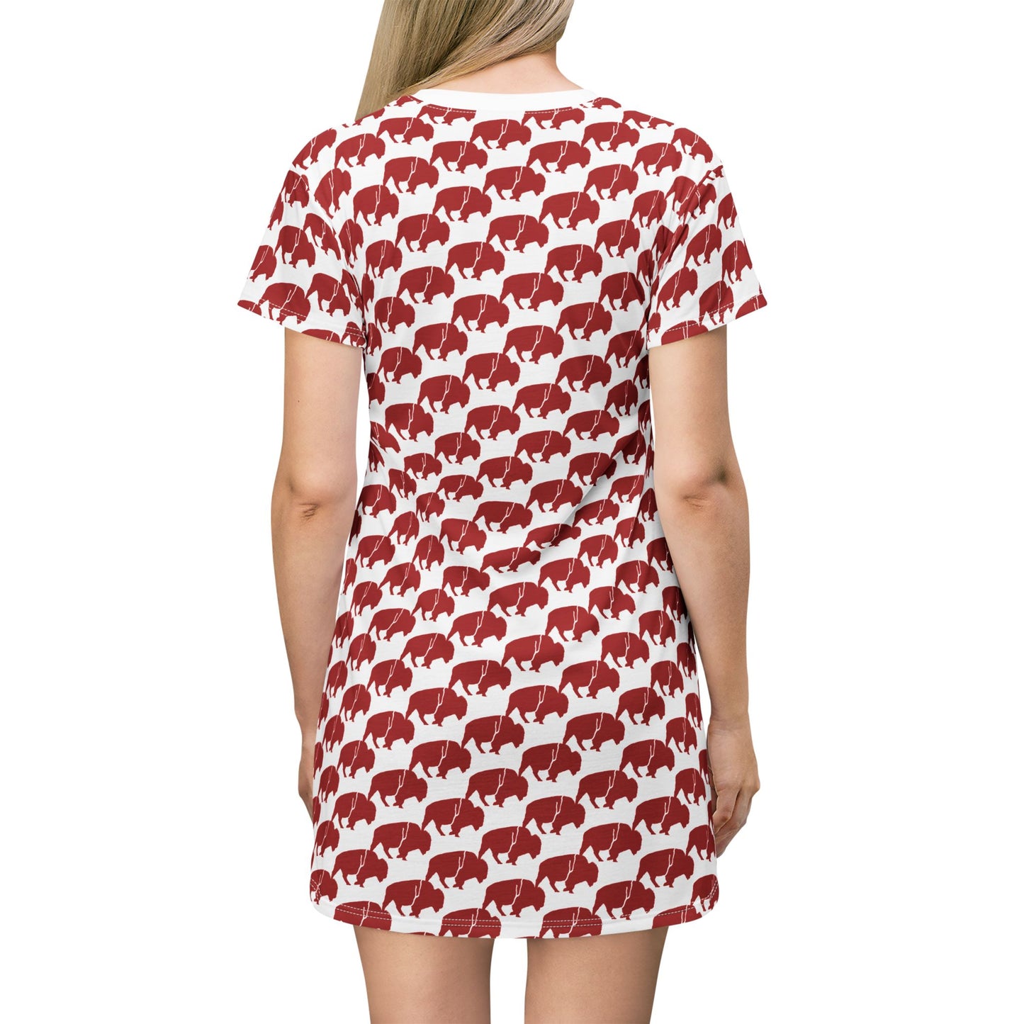 QKA Bills Backers T-Shirt Dress – Game Day Casual, Bills Mafia Style, Keuka Lake Fan Gear