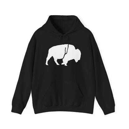 Copy of QKA Bills Backers White Standing Buffalo Hoodie
