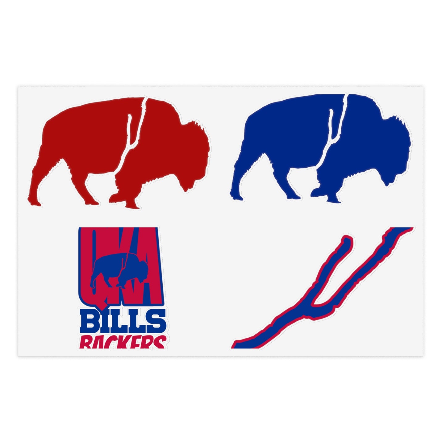Sticker Sheets - The QKA Bills Backers Logo Collection
