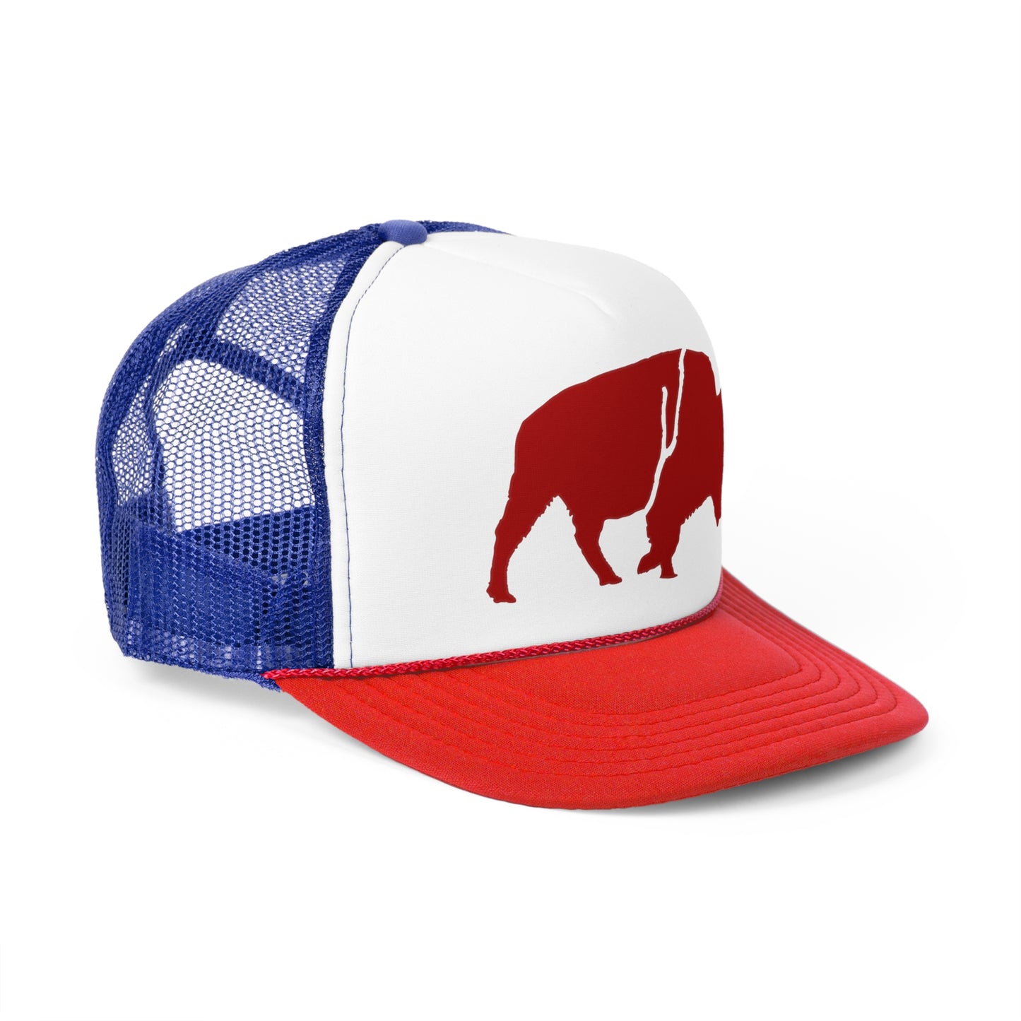 Trucker Cap QKA Bills Backers Red Standing Buffalo Icon