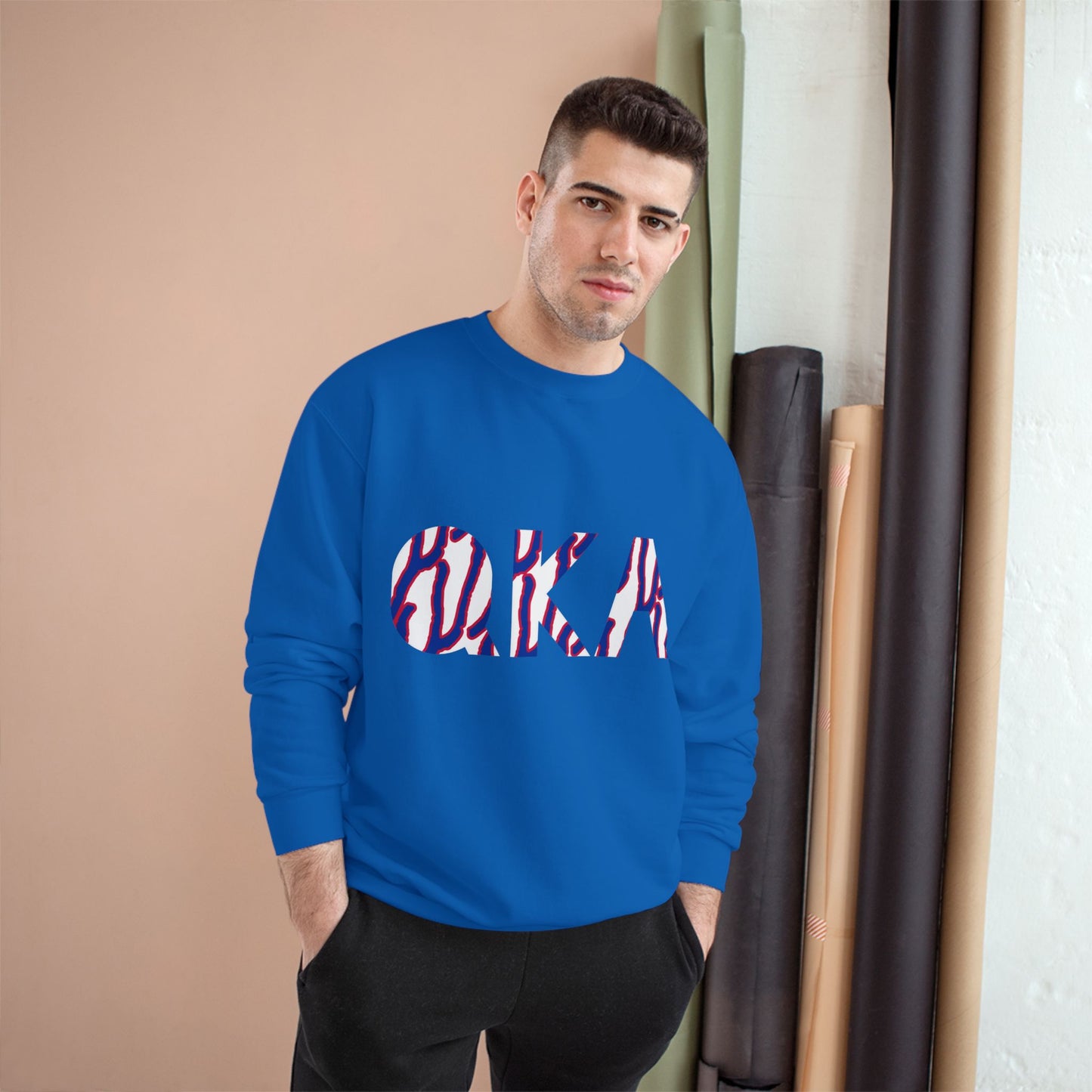 Stylish O.K.A. Champion Sweatshirt, Cozy Casual Wear, Gift for Friends, Ideal for Holidays, Summer Nights, Relaxation, Athleisure