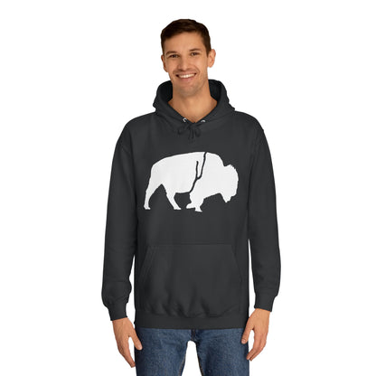 QKA Bills Backers White Standing Buffalo Classic Hoodie