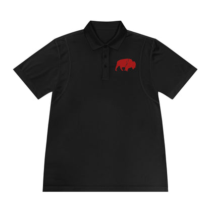 Men's Sport Polo Shirt with Buffalo Design - Casual Wear, Golf Shirt, Summer Collection, Outdoor Activity Shirt, Gift for Him