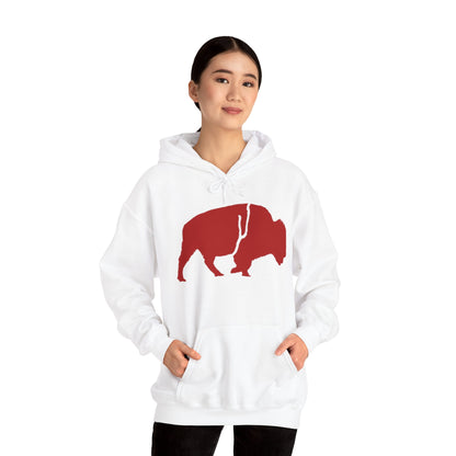 QKA Bills Backers Red Standing Buffalo Hoodie