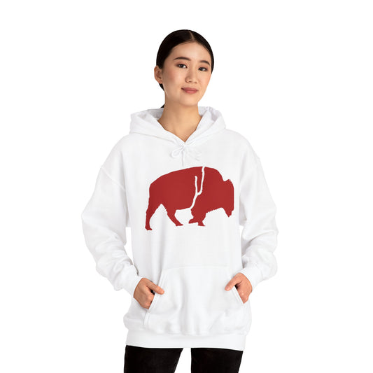 QKA Bills Backers Red Standing Buffalo Hoodie
