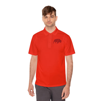 Men's Sport Polo Shirt with Buffalo Design - Casual Wear, Golf Shirt, Summer Collection, Outdoor Activity Shirt, Gift for Him
