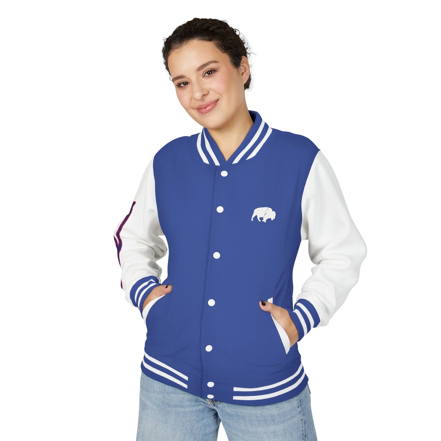 QKA Lake Standing Buffalo Letterman Jacket