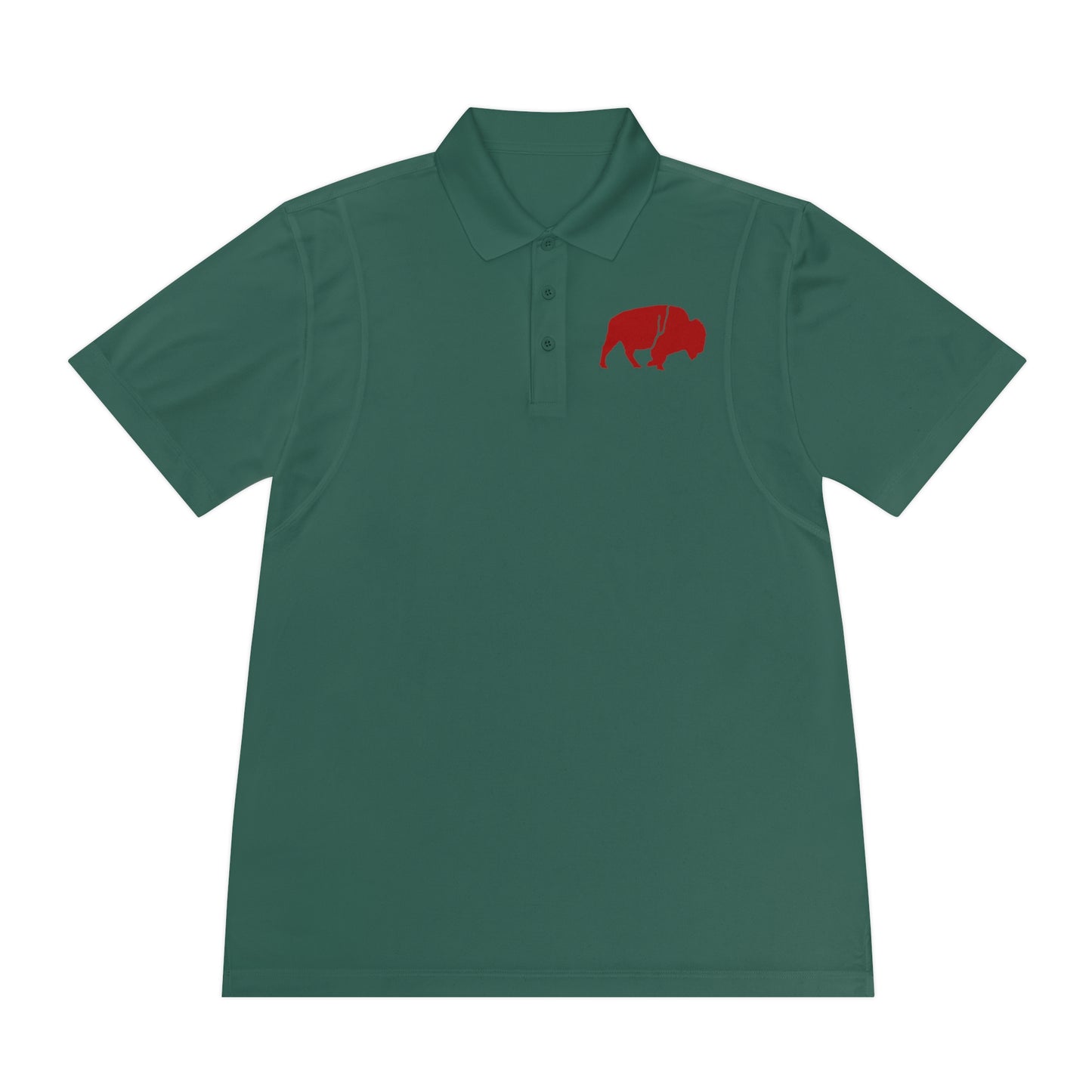 Men's Sport Polo Shirt with Buffalo Design - Casual Wear, Golf Shirt, Summer Collection, Outdoor Activity Shirt, Gift for Him