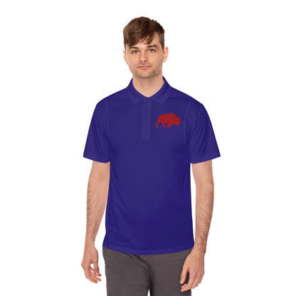 Men's Sport Polo Shirt with Buffalo Design - Casual Wear, Golf Shirt, Summer Collection, Outdoor Activity Shirt, Gift for Him