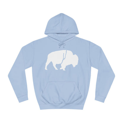 QKA Bills Backers White Standing Buffalo Classic Hoodie