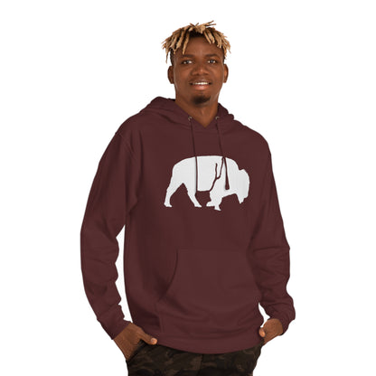 QKA Bills Backers White Standing Buffalo Hoodie