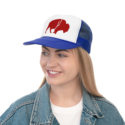 Trucker Cap QKA Bills Backers Red Standing Buffalo Icon