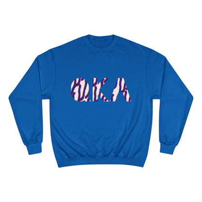 Stylish O.K.A. Champion Sweatshirt, Cozy Casual Wear, Gift for Friends, Ideal for Holidays, Summer Nights, Relaxation, Athleisure
