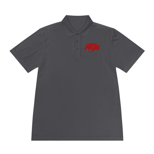 Men's Sport Polo Shirt with Buffalo Design - Casual Wear, Golf Shirt, Summer Collection, Outdoor Activity Shirt, Gift for Him