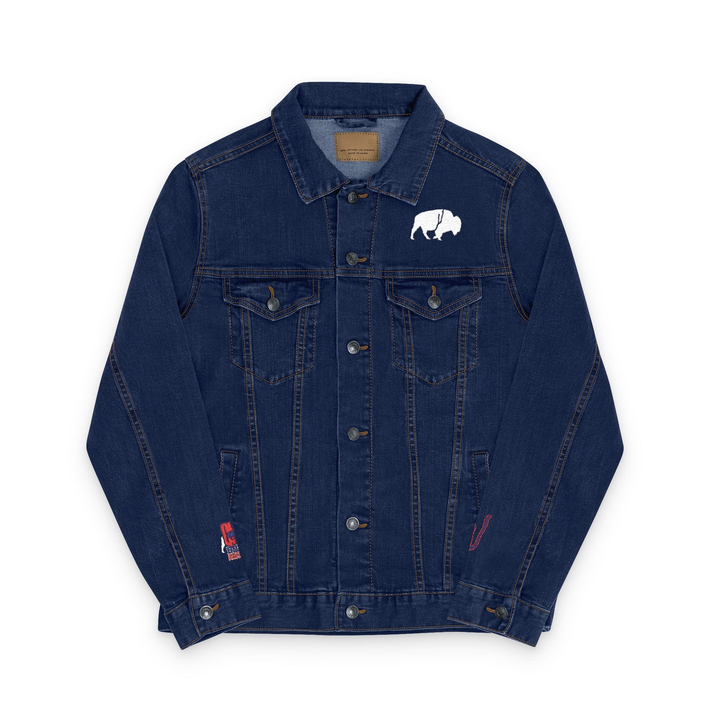 Embroidered Denim Jacket - QKA Bills Backers