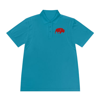 Men's Sport Polo Shirt with Buffalo Design - Casual Wear, Golf Shirt, Summer Collection, Outdoor Activity Shirt, Gift for Him