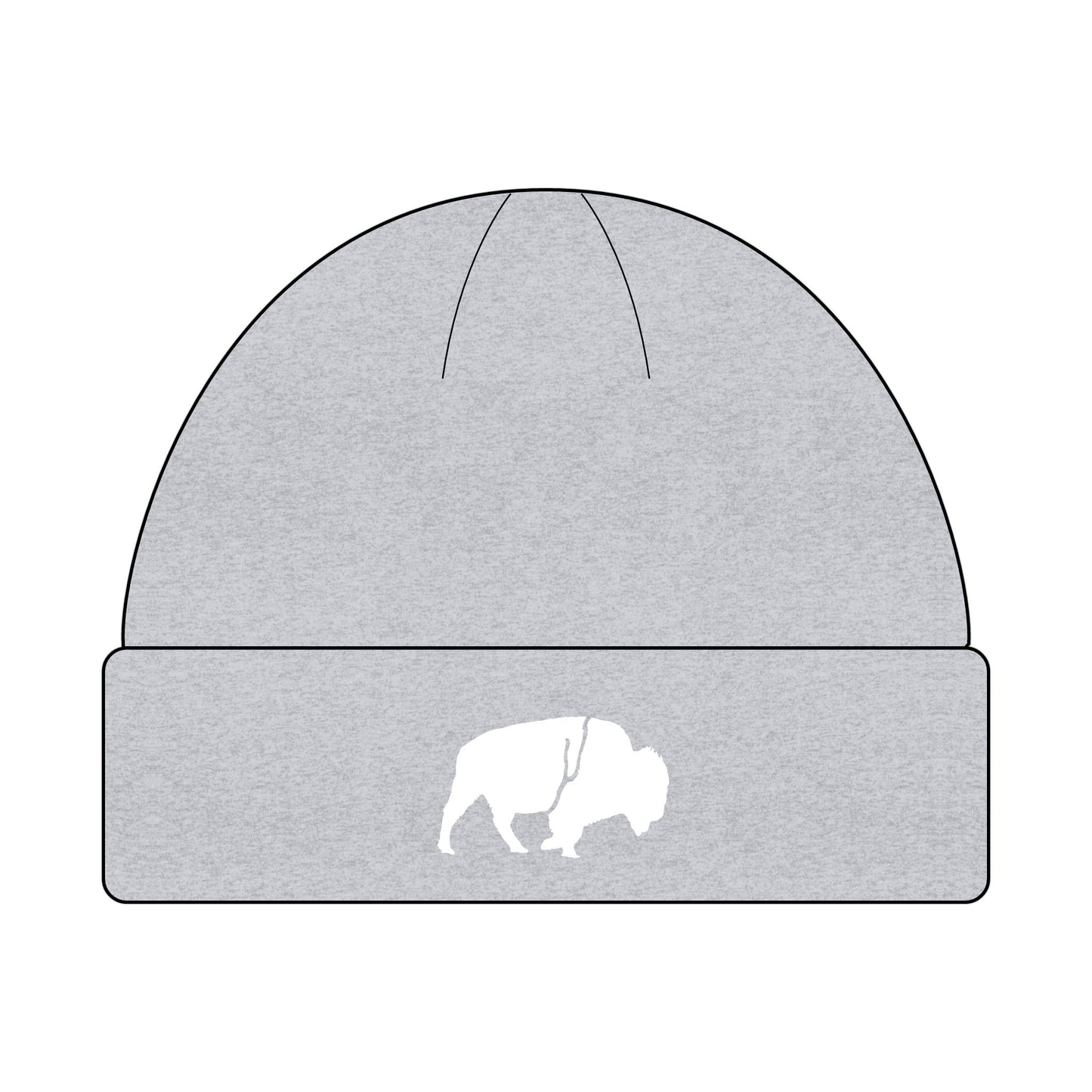 Buffalo Cuff Beanie for Winter, Outdoor Adventures, Unisex Gift, Cool Weather Accessory, Hipster Style Hat