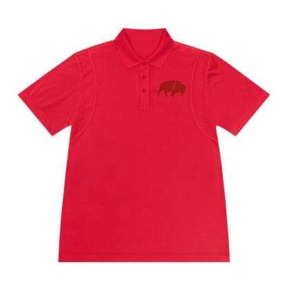 Men's Sport Polo Shirt with Buffalo Design - Casual Wear, Golf Shirt, Summer Collection, Outdoor Activity Shirt, Gift for Him
