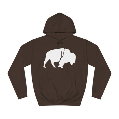 QKA Bills Backers White Standing Buffalo Classic Hoodie