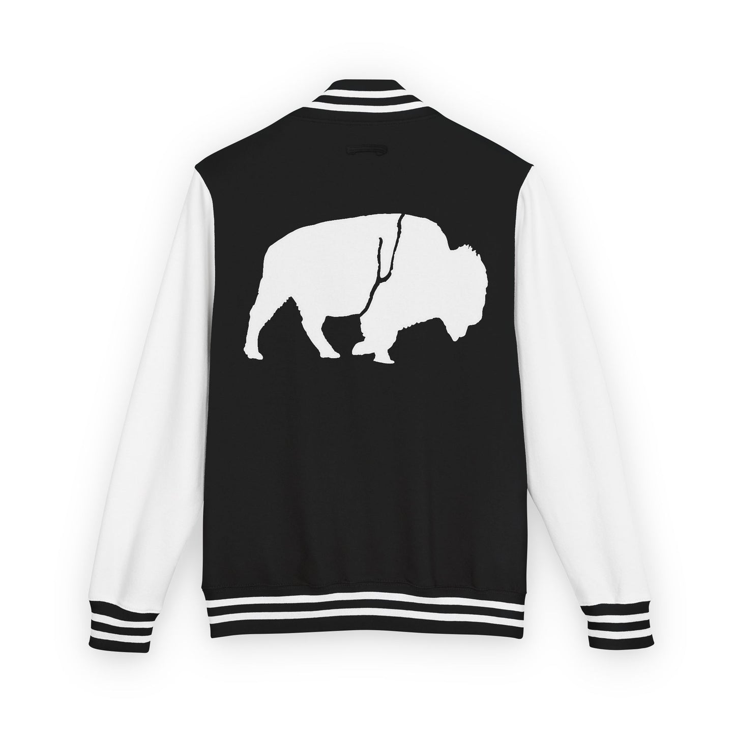 Stylish Unisex Heavyweight Letterman Jacket with Bold Buffalo Design | Perfect for Sports Fans, College Events, and Casual Outings