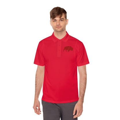 Men's Sport Polo Shirt with Buffalo Design - Casual Wear, Golf Shirt, Summer Collection, Outdoor Activity Shirt, Gift for Him