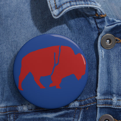 Pin Buttons Standing Buffalo Icon