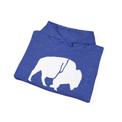 Copy of QKA Bills Backers White Standing Buffalo Hoodie