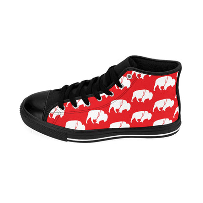 QKA Bills Backers White Standing Buffalo High-Top Sneakers
