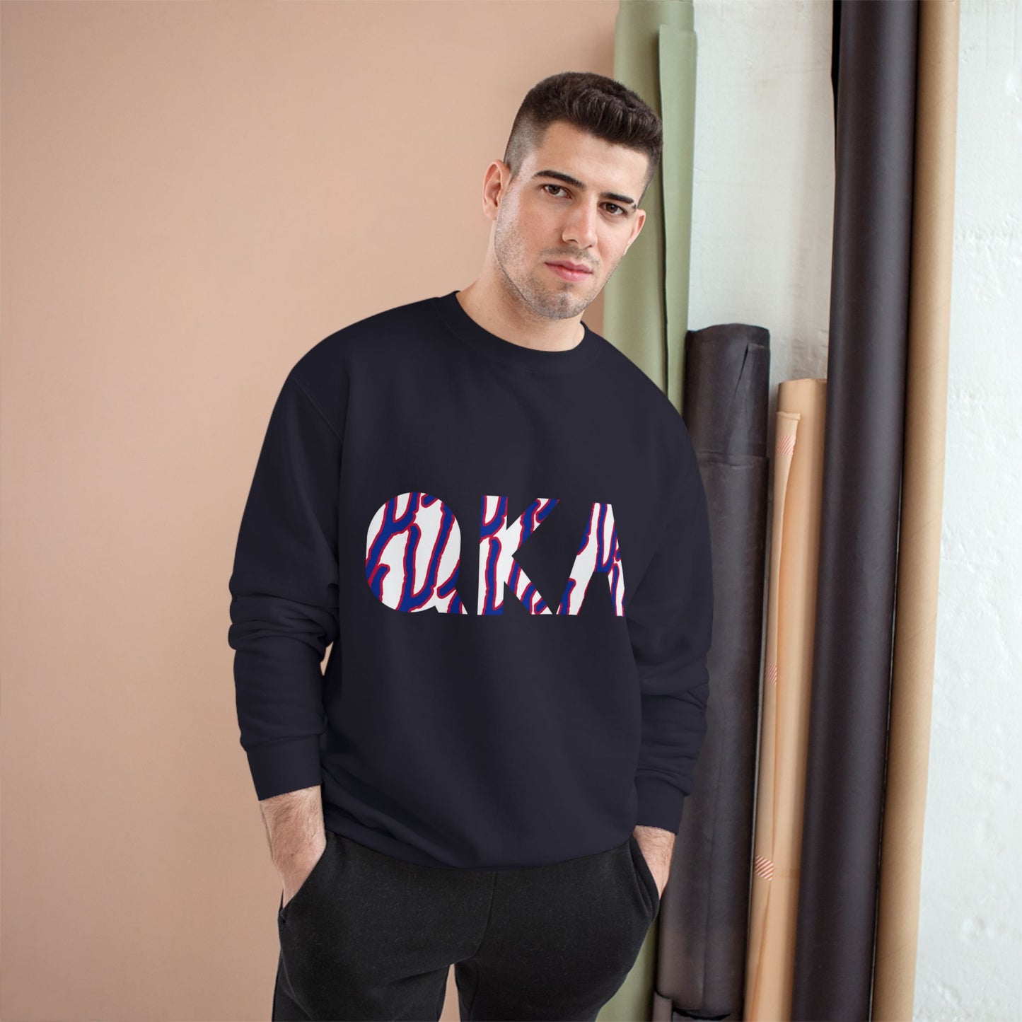Stylish O.K.A. Champion Sweatshirt, Cozy Casual Wear, Gift for Friends, Ideal for Holidays, Summer Nights, Relaxation, Athleisure