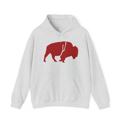 QKA Bills Backers Red Standing Buffalo Hoodie