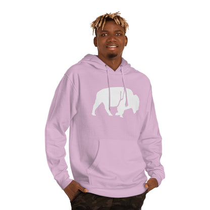 QKA Bills Backers White Standing Buffalo Hoodie